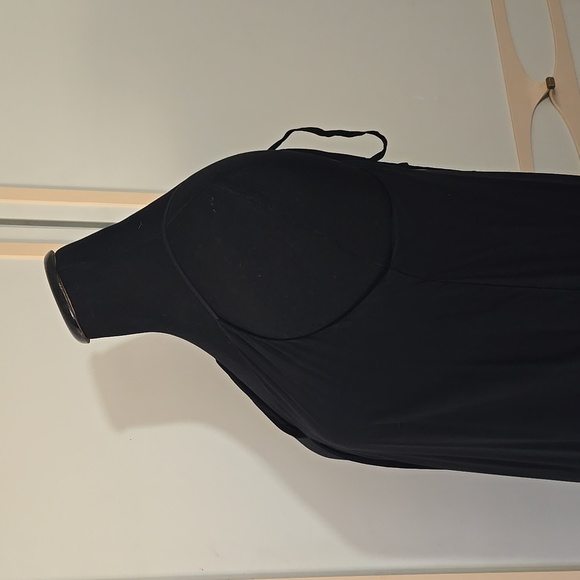 Black, Maxi, Halter Dress by Gianni Bini~BoHo, VNeck, Pockets~ M - Picture 3 of 6